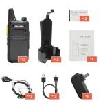 Radios Walkie Talkies Long Range: MaxTalker MT1 Portable FRS Two Way Radios Long Range with Earpiece VOX License-Free Rechargeable Walkie Talkies for Adults School Restaurant Business Hiking, 12 Pack