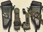 2 Vintage 1955 matching US military TA-1/PT telephone radio field sets & cases +
