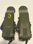 2 Vintage 1955 matching US military TA-1/PT telephone radio field sets & cases +