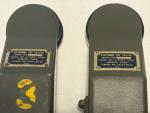2 Vintage 1955 matching US military TA-1/PT telephone radio field sets & cases +