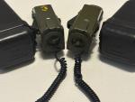 2 Vintage 1955 matching US military TA-1/PT telephone radio field sets & cases +