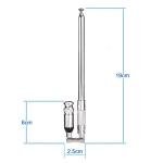 Bingfu 20-1300MHz Police Scanner Antenna 8 Section Telescopic BNC Male Compatible with Uniden Bearcat Whistler Radio Scanner Cobra Midland Portable Ham CB Radio