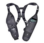 USH-300D Double Radio Shoulder Holster Chest Harness with an Adjustable Radio Pouch fits all Medium to Large Motorola ICOM Vertex Two Way Radios. Made in The USA by HOLSTERGUY