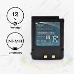 ROWSHEP (2-Pack) 12V 1000mAh Ni-MH Battery Replacement for ICOM IC-A3 IC-A3E IC-A22 IC-A22E Radios CM-166 CM-166S