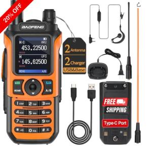 Digital Handheld Radio Scanner Fire Police VHF FM EMS Ham 2 Way Transceiver Dual