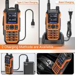 Digital Handheld Radio Scanner Fire Police VHF FM EMS Ham 2 Way Transceiver Dual