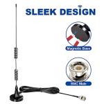 Bingfu 20-1300MHz Police Scanner Antenna Magnetic Base HF VHF UHF Two Way Ham Radio BNC Male Antenna Compatible with Uniden Bearcat Whistler Radio Shack Police Scanner