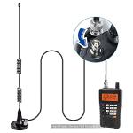 Bingfu 20-1300MHz Police Scanner Antenna Magnetic Base HF VHF UHF Two Way Ham Radio BNC Male Antenna Compatible with Uniden Bearcat Whistler Radio Shack Police Scanner