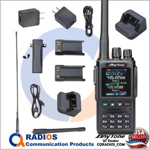 Anytone AT-D168UV Analog Digital DMR UHF VHF radio extra base open box