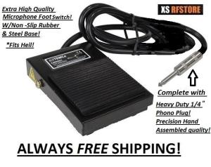 Microphone foot switch/ 6' NON-SLIP Rubber HEAVY STEEL FOR HEIL CC-1XX