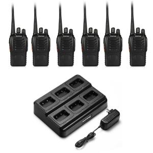 6Pack Baofeng BF-888S Two-way Radio + 6 way Rapid Charging Dock