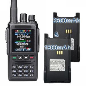 Digital Mobile Radio DMR Two-Way Radio, VHF UHF Dual Band Radio w/ 2 Batteries, 10k Talk Groups with 500k Digital Contacts, Ideal for Commercial & Outdoor Use