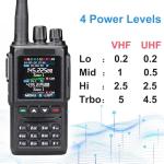 Digital Mobile Radio DMR Two-Way Radio, VHF UHF Dual Band Radio w/ 2 Batteries, 10k Talk Groups with 500k Digital Contacts, Ideal for Commercial & Outdoor Use