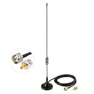 Bingfu Vehicle Car Mobile Ham Radio Antenna Dual Band VHF UHF 136-174MHz 400-520MHz Magnetic Base PL259 Male Antenna for BTECH ICOM Midland Yaesu TYT AnyTone Amateur Two Way Radio
