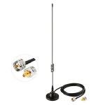 Bingfu Vehicle Car Mobile Ham Radio Antenna Dual Band VHF UHF 136-174MHz 400-520MHz Magnetic Base PL259 Male Antenna for BTECH ICOM Midland Yaesu TYT AnyTone Amateur Two Way Radio