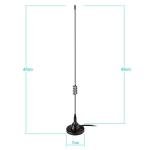 Bingfu Vehicle Car Mobile Ham Radio Antenna Dual Band VHF UHF 136-174MHz 400-520MHz Magnetic Base PL259 Male Antenna for BTECH ICOM Midland Yaesu TYT AnyTone Amateur Two Way Radio