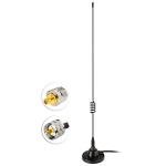 Bingfu Vehicle Car Mobile Ham Radio Antenna Dual Band VHF UHF 136-174MHz 400-520MHz Magnetic Base PL259 Male Antenna for BTECH ICOM Midland Yaesu TYT AnyTone Amateur Two Way Radio