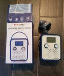 New Crosley Songbird Portable AM/FM Radio with Alarm Clock Blue Audio Ready