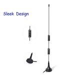 Bingfu 20-1300MHz Police Scanner Antenna HF VHF UHF Ham Radio BNC Male Antenna Magnetic Base (2-Pack) Compatible with Uniden Bearcat Whistler Shack Police Radio Scanner
