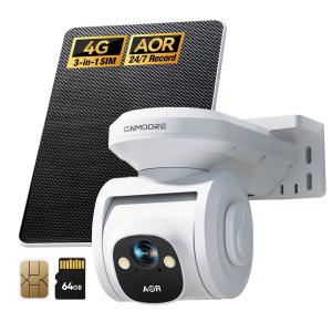 4G LTE Cellular Security Cameras Wireless Outdoor, 2.5K No WiFi Solar Powered...