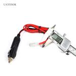 UAYESOK Mobile Radio Power Cable, T Shape 12V DC Power Cord Power Cigarette Lighter LED Lights for Icom 2730a Yaesu Kenwood BTECH uv-25x2 Anytone at-778uv Mobile Transceiver (2 Pack)