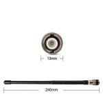 UAYESOK Handheld Cb Radio Antenna 27MHz BNC Radio Scanner Antenna Flexible Soft Whip for Cobra Midland Uniden Portable Hand Held Cb Radio