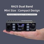 Retevis RA25 Dual Band Mobile Radio, Long Range Mini Mobile Car Transceiver, 500 Channels DTMF LCD Display, 2m 70cm Mobile Two Way Radio Mobile Car Radio for Vehicle Truck Traveling(1 Pack)