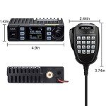 Retevis RA25 Dual Band Mobile Radio, Long Range Mini Mobile Car Transceiver, 500 Channels DTMF LCD Display, 2m 70cm Mobile Two Way Radio Mobile Car Radio for Vehicle Truck Traveling(1 Pack)
