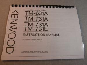 Kenwood TM-631A/731A Instruction Manual - Premium Card Stock Covers & 28 LB Pape
