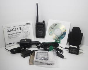 Alinco DJ-C7 T/E VHF UHF FM Ham Radio Dual Band Transceiver Case Cables Software