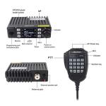AnyTone Mini Size Dual Band Transceiver Mobile Radio VHF/UHF Two Way Radio AT-779UV for Car Vehicle Black