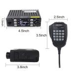 AnyTone Mini Size Dual Band Transceiver Mobile Radio VHF/UHF Two Way Radio AT-779UV for Car Vehicle Black