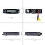 Quad Band Mobile Radio TYT TH-9800 Plus 50W Ham Radio Base Station 10M 6M 2M 70CM Amateur Transceiver for Vehicle Car Road Trip Hiking Cross-Band, Detachable Front Panel, Microphone, Programming Cable