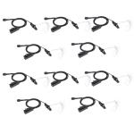 Bommeow 10 Pack BCT22-M1 Earpiece w/Mic Compatible with Motorola CP200D CP100D R2 DEP450 BPR40D CP200 CP185 BPR40 Yaesu FT-65 FT-25 FT-4X/V XiR P3688