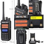Retevis RT97 GMRS Mobile Base Station Communication Set Specially Designed Farm,Ranch,Remote Mountain Family,Include Walkie-Talkie 2Pack,GMRS Base Station and Antenna,GMRS Mobile Radio and Transceiver