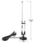 UAYESOK Magnetic Mobile Antenna Signal Boost, Upgrade for HT, 2m/70cm & GMRS Ham Radio Car Antenna PL259 for Baofeng UV-5R AR-5RM UV-82 UV-5G Retevis RT95 MA1 RT29 RA86 BTECH AnyTone QYT TYT Midland