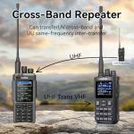 Radtel RT-880 10W Ham Radio Long Range HF CB SSB Receiver Walkie Talkie Portable 2 Way Radio 1024 Channels with Cross-Band Repeater, 2.4 Inch Color Display,with Short Wave Antenna Set