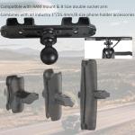 HYS Handheld CB Radio Mic Round Knob Holder, Walkie Talkie Holder W/1inchs Ball Mount, for VHF/UHF/GMRS/HF with Round Knob&Belt Clip, for Uniden Scanners PRO505XL SDS100 BCD436HP Icom 5100 7300