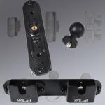 HYS Handheld CB Radio Mic Round Knob Holder, Walkie Talkie Holder W/1inchs Ball Mount, for VHF/UHF/GMRS/HF with Round Knob&Belt Clip, for Uniden Scanners PRO505XL SDS100 BCD436HP Icom 5100 7300