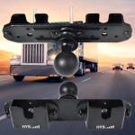 HYS Handheld CB Radio Mic Round Knob Holder, Walkie Talkie Holder W/1inchs Ball Mount, for VHF/UHF/GMRS/HF with Round Knob&Belt Clip, for Uniden Scanners PRO505XL SDS100 BCD436HP Icom 5100 7300