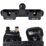 HYS Handheld CB Radio Mic Round Knob Holder, Walkie Talkie Holder W/1inchs Ball Mount, for VHF/UHF/GMRS/HF with Round Knob&Belt Clip, for Uniden Scanners PRO505XL SDS100 BCD436HP Icom 5100 7300