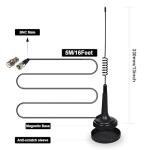KCTIN 27MHz CB Radio Antenna 13inch with BNC Adaptor and Magnetic Mount for President Midland Cobra Uniden Anytone Truck Radios