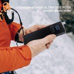 Radio Transceiver 4 Waveband Handheld Radio Receiver HF SSB QRP USDX Transceiver for Reception 0.5MHz‑30MHz Radio Communication (US Plug)