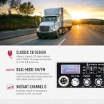 Cobra 29 LTD Chrome AM/FM Professional CB Radio - Easy to Operate, Emergency Radio, Instant Channel 9, 4-Watt Output, Full 40 Channels, Adjustable Receiver and SWR Calibration, Chrome