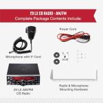 Cobra 29LX AM/FM Professional CB Radio - Emergency Radio, Travel Essentials, NOAA Weather Channels and Emergency Alert System, Selectable 4-Color LCD, Auto-Scan, Black