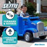 Kid Trax 12V Kids Ride On Semi-Truck with Detachable Trailer - Realistic Sounds, Lights, CB Radio, & Horn, Forward & Reverse, Electric Cars for Kids, Toddler Outdoor Toys, Ages 3-5, Max Weight 77 lbs