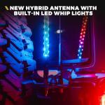 Xprite 4FT CB Radio Antenna with Spiral RGB LED Whip Light, App & Remote Control DIY Chasing Pattern, Safety Antenna Lighted Whips Compatible with Offroad ATV UTV Polaris RZR Can-am Buggy Jeep