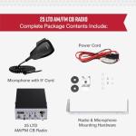 Cobra 25 LTD AM/FM Professional CB Radio – Compact, Easy to Operate, with Dual-Mode Access, 4-Watt Output, Full 40 Channels, Adjustable Dynamike Control and PA Capability, Black