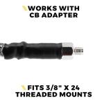 Xprite 4FT CB Radio Antenna with Spiral RGB LED Whip Light, App & Remote Control DIY Chasing Pattern, Safety Antenna Lighted Whips Compatible with Offroad ATV UTV Polaris RZR Can-am Buggy Jeep