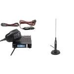 Cobra 19 MINI CB Radio & Cobra HGA1500 42 Inch Magnetic Mount CB Antenna: Dual-Mode AM/FM, 440 Channels, VOX, Auto Squelch, Auto Power, 4-Watt Output, Long-Range Antenna for Clear Signal, Black